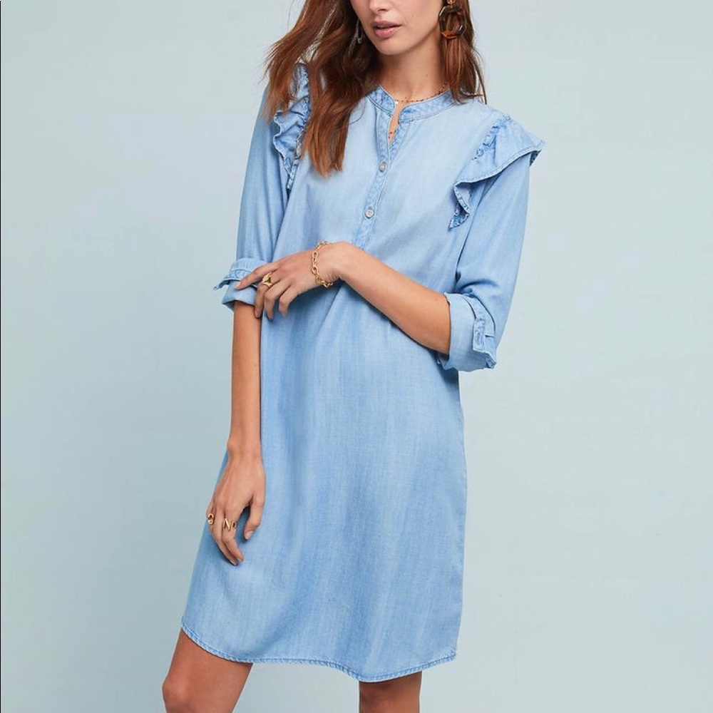 Cloth & stone Ruffled Shirtdress
